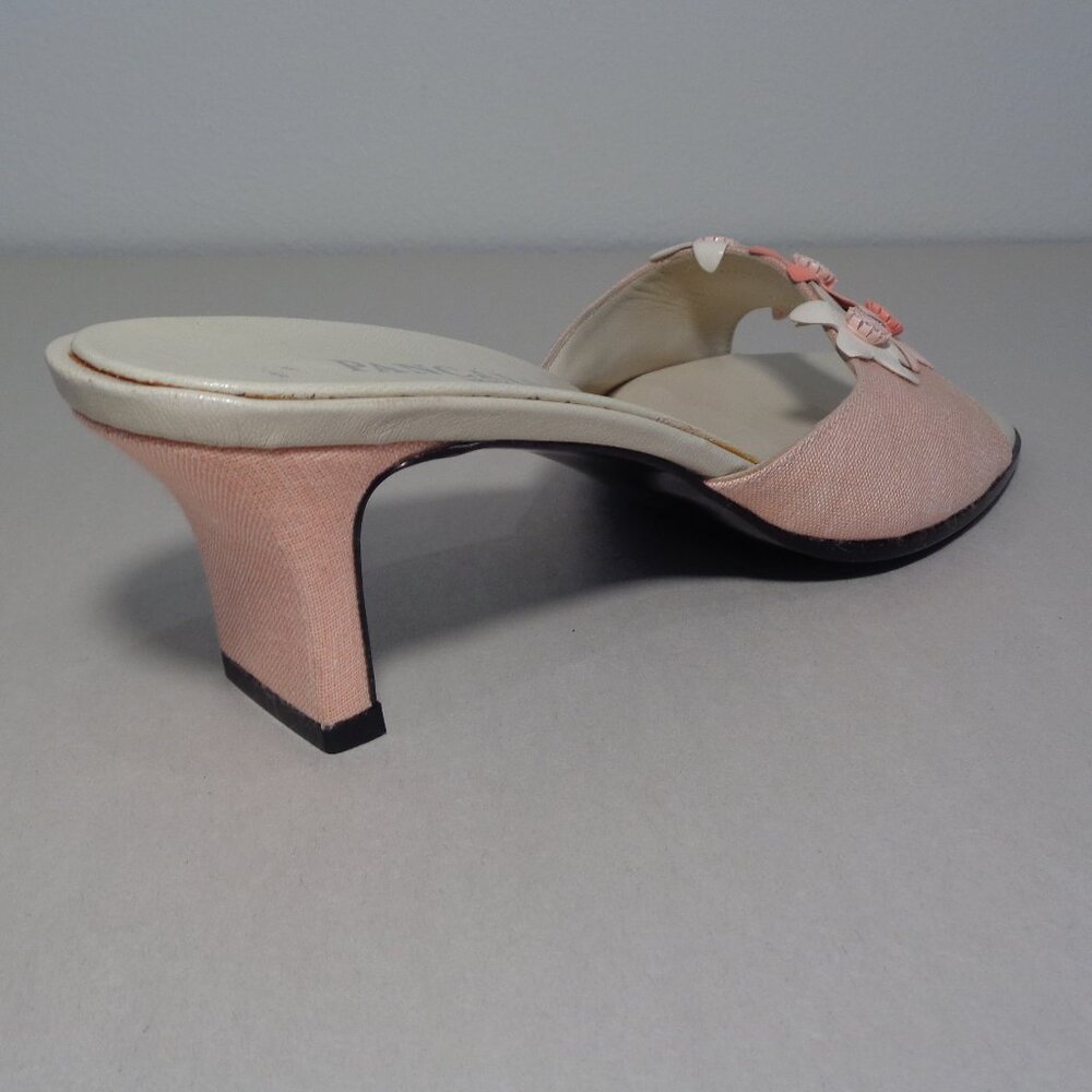 Pancaldi Size 8.5 M P3056 Coral Jeans Fabric Heeled Sandals New Women's Shoes - Picture 12 of 16